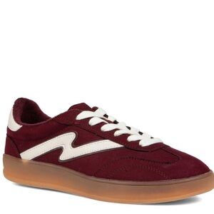 Burgundy and White Sneakers